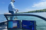 Fishing on Mille Lacs on this May day was made a little easier with sonar technology.