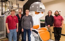 Michael Garwood, second from right, and collaborators at the University of Minnesota created a mobile MRI prototype that could provide diagnostic imag