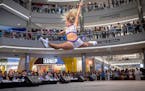 Jennie of White Bear Lake, MN, performs during the Vikings cheerleader final auditions in Bloomington, Minn., on Friday, June 2, 2023. There were init