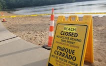 Dakota County officials closed the beach at Schulze Lake at Lebanon Hills Regional Park in Eagan on Friday after visitors reporting feeling ill.