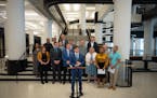 Minneapolis Mayor Jacob Frey was joined at a news conference Tuesday, June 6, 2023 at Dayton’s by members of his newly formed “Vibrant Downtown St