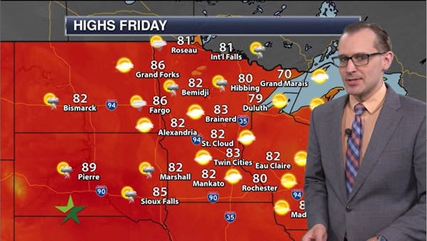 Afternoon forecast: High of 77; mix of sun and clouds