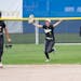 Mankato East players Carlie Wendinger (9), Madeline Beaty (3) and Sydney Jacobs headed happily toward their teammates to celebrate a state title.