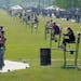 Members of the Blackduck High School Trap Club compete during the Minnesota State High School Clay Target League’s Trap Shooting Championship in Ale