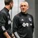 Sean McAuley, right, will serve as Minnesota United’s interim coach Saturday, with Adrian Heath suspended for card accumulation.