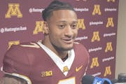 Gophers receiver Chris Autman-Bell met with reporters on Wednesday at the Athletes Village on the University of Minnesota campus.