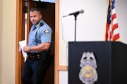 Minneapolis Police Chief Brian O’Hara arrives at a news conference July 10, following days of revelations that he knew about ex-officer Tyler Timber