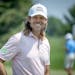 Aaron Baddeley watched golfers on the practice green Tuesday at the TPC Twin Cities.