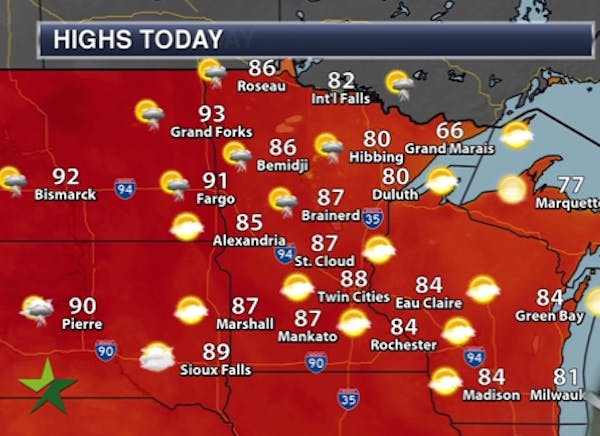 Afternoon weather: High near 90, storms possible heading into Wednesday