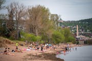 The Duluth Fire Department said that Lake Superior along Park Point can produce rip currents reaching more than 100 yards offshore.