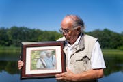 Last year ahead of Game Fair, Chuck Delaney posed with a portrait of his wife, Loral I, who died in 2021. Their long-running event reflects collective