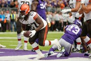 Running back Kareem Hunt spent the last four years in Cleveland, where he backed up Nick Chubb and peaked with 1,145 yards from scrimmage and 11 touch