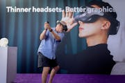 Jon Schneider of Minneapolis said he hit the ball the furthest he ever has after trying out the virtual reality headset in the fan experience tent at 