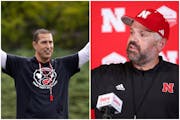 Luke Fickell (left) and Matt Rhule will be trying to bring more success to the football programs at Wisconsin and Nebraska.