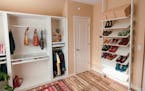 Lindsayanne Brenner, the founder of the blog Hawk Hill, turned her spare bedroom into a walk-in closet and dressing room, with the help of ready-made 