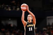 Mystics star Elena Delle Donne readied for a shot June 16 in Washington. Leading her team with 17.6 points per game, she will be a key factor when the