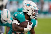 After leading Miami in rushing in 2020 and 2021, Myles Gaskin was inactive for 11 games and ended last season on injured reserve. 