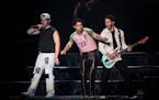 The Jonas Brothers, from left, Nick Jonas, Joe Jonas and Kevin Jonas, who rocked the Minnesota State Fair in September, will return at Xcel Energy Cen