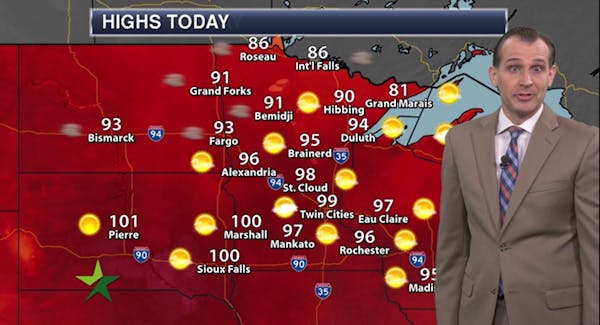 Morning forecast: Heat advisory, high 99
