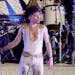 Greta Van Fleet singer Josh Kiszka, seen here in Los Angeles in December, showed off his flashy outfits and wide-ranging voice at Xcel Energy Center S