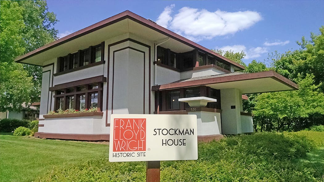 The Frank Lloyd Wright-designed Stockman House in Mason City is a good example of Prairie-style architecture.