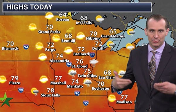 Morning forecast: Early showers and more possible later, high of 75