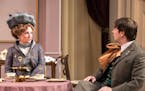 Sally Wingert is Lady Bracknell and Michael Doherty is Algernon in the Guthrie Theater’s production of “The Importance of Being Earnest.”