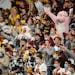 The Gophers student section showed its support at Williams Arena last season.