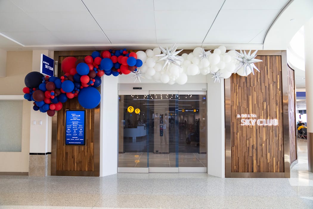 The newest Delta Sky Club at Minneapolis-St. Paul International Airport opened earlier this year.