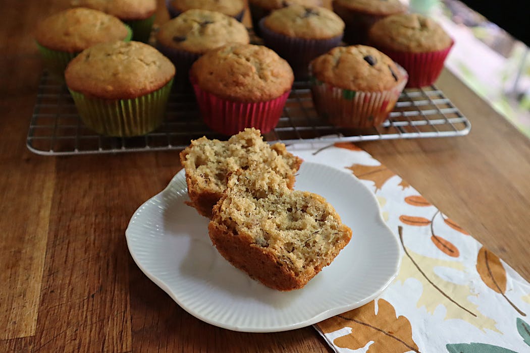 Quick and Easy Banana Muffins.