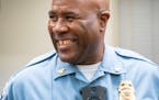 Charlie Adams, the Minneapolis Police Department Fourth Precinct inspector, attends a surprise party thrown in his honor on Sept. 21.