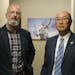 Ramsey County Attorney John Choi, right, and Rich Alteri, violence reduction planning specialist,  are collaborating to reduce nonfatal shootings alon
