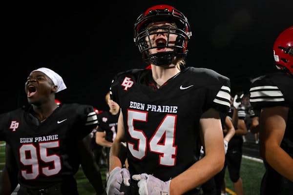 Eden Prairie guard Wilson McMurry hollered his satisfaction as his team pulled away in the second half.