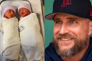 Allie and Rocco Baldelli welcomed twins to their family: Enzo and Nino.