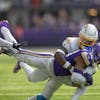 Chargers cornerback Ja’Sir Taylor tackled Vikings star Justin Jefferson in the second quarter Sunday, when Jefferson had seven catches for 149 yards