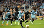Minnesota United midfielder Emanuel Reynoso scored on a penalty kick against Colorado on Aug. 30 at Allianz Field. He is listed as questionable for Sa