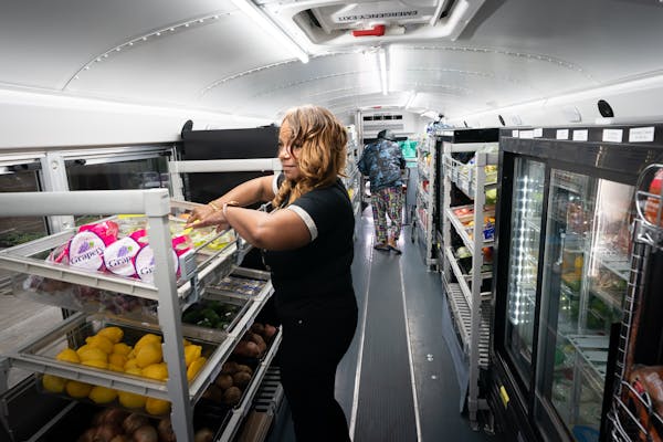 Tremaine Brown, with the Food Group, which is looking to expand its mobile market to places that serve more children and young women if the federal go