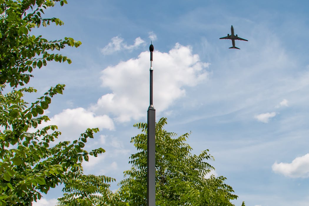 There are 39 noise monitoring stations like this one that encircle that allow MAC officials to track plane noises up to 40 miles from Minneapolis-St. Paul International Airport.