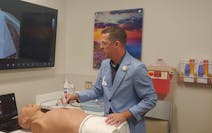 Ryan Aga, director of simulation at HealthPartners Institute, demonstrated how clinicians can practice on high-tech mannequins to increase accuracy an
