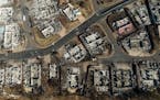 A general view shows the aftermath of a wildfire in Lahaina, Hawaii, on Aug. 17, 2023.
