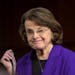 FILE - The Senate Judiciary Committee’s ranking member Sen. Dianne Feinstein, D-Calif. returns on Capitol Hill in Washington, March 22, 2017, to hea