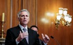 Speaker of the House Kevin McCarthy, R-Calif., speaks to the media about efforts to pass appropriations bills and avert a looming government shutdown,