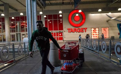 Customers at the Target store in the East Harlem neighborhood of Manhattan on Tuesday, Sept. 26, 2023.