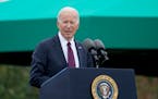 President Joe Biden speaks about the late Democratic Sen. Dianne Feinstein of California, during the Armed Forces Farewell Tribute in honor of retirin