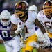 Gophers running back Darius Taylor rushed 31 times for 198 yards and two touchdowns against Northwestern but was injured late in the fourth quarter.