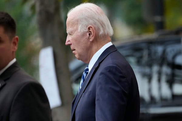 President Joe Biden on Saturday at church in Washington, before he signed the temporary funding plan and averted a government shutdown. 