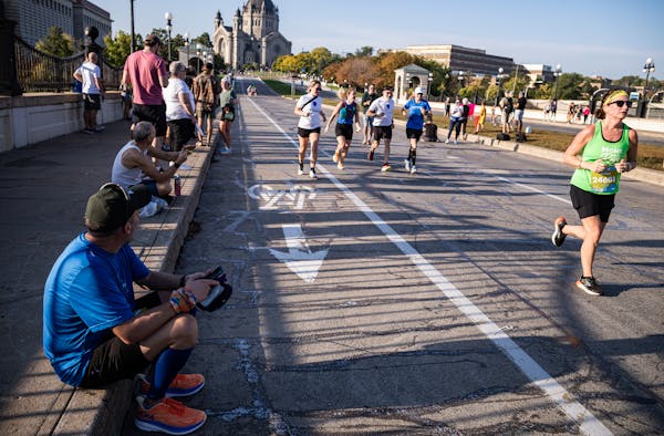 Runners who set out anyway Sunday morning headed toward the Capitol grounds in St. Paul on Sunday morning.
