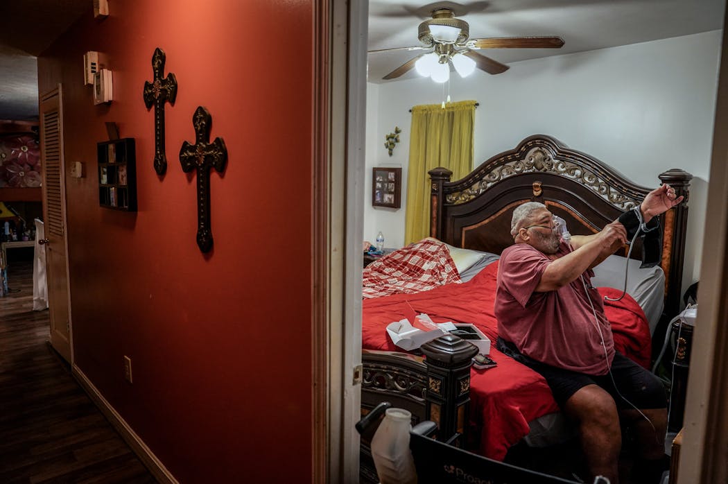 James “Big Ken” Manuel contends with chronic illnesses at his home in Louisville.