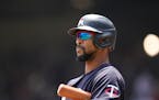 Byron Buxton, shown in June, was hoping to be part of the Twins’ wild-card series roster against Toronto, but he is still bothered by a sore knee. �