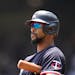 Byron Buxton, shown in June, was hoping to be part of the Twins’ wild-card series roster against Toronto, but he is still bothered by a sore knee. �